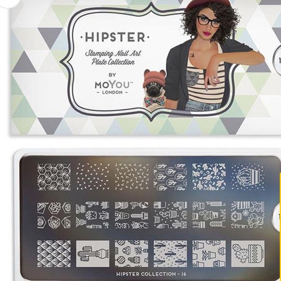 MoYou London nail art stamping plate Hipster 16 NWOT - Picture 3 of 6